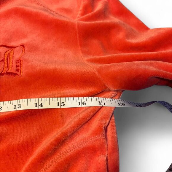 Y2K BCBG Orange Velour Zip Up jacket - Picture 4 of 5